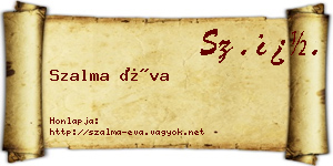 Szalma Éva névjegykártya