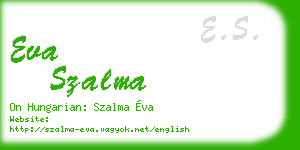 eva szalma business card